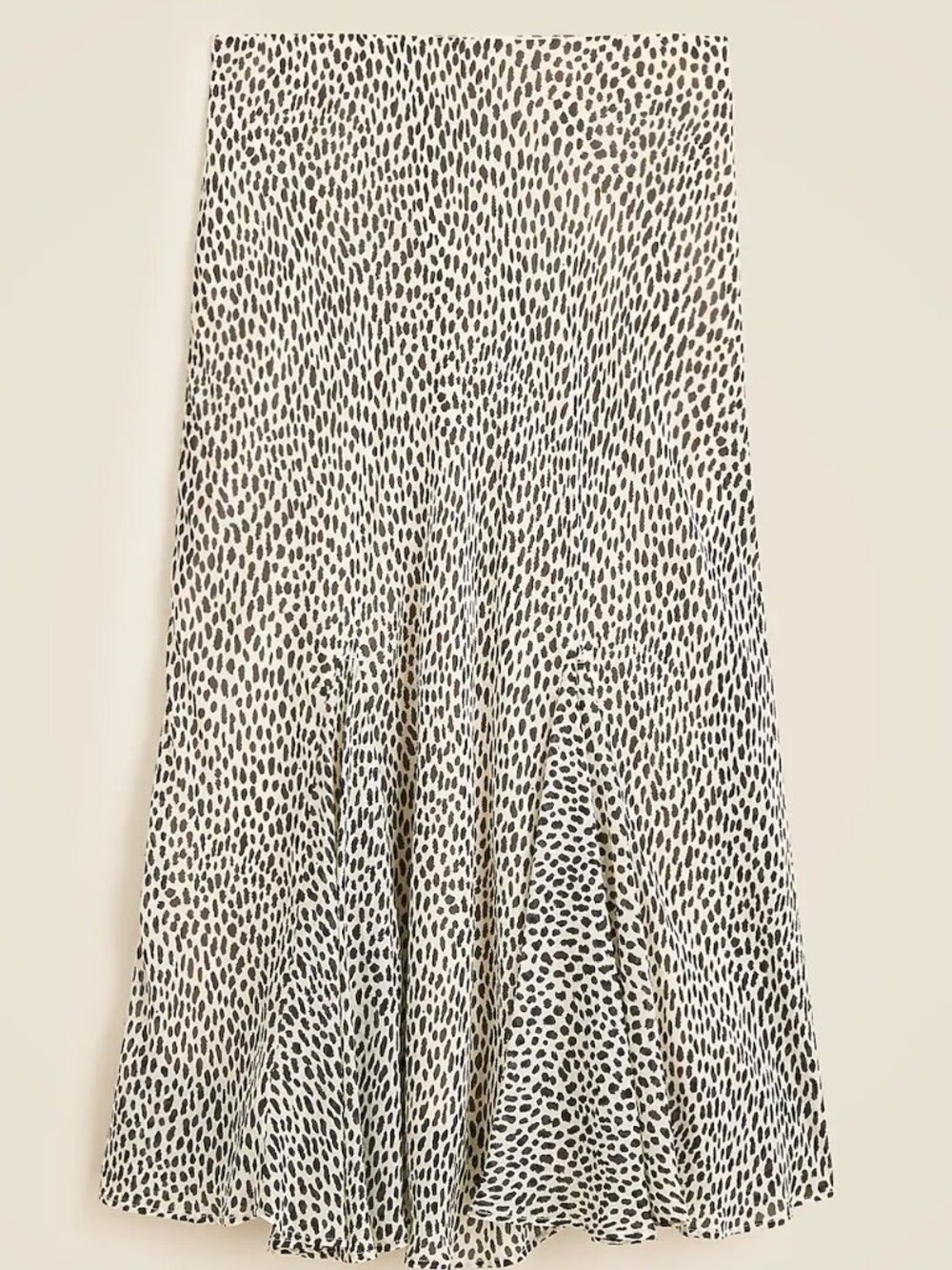 J Crew Gwyneth flounce-hem slip skirt in spot-print chiffon - size XS